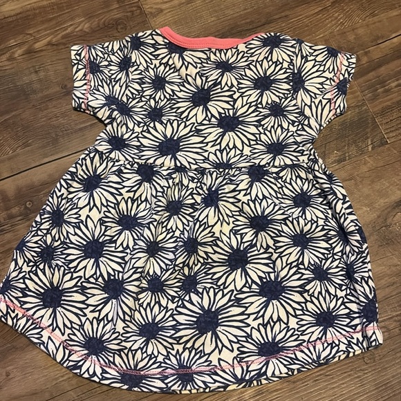 Floral Baby Dress with Pink Trim - Picture 3 of 3